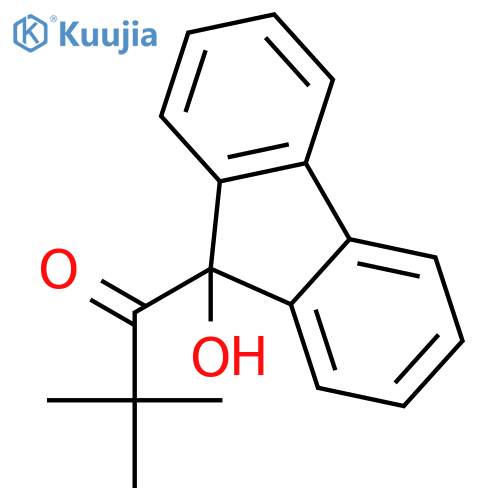 1-Propanone,1-(9-hydroxy-9H-fluoren-9-yl)-2,2-dimethyl- structure