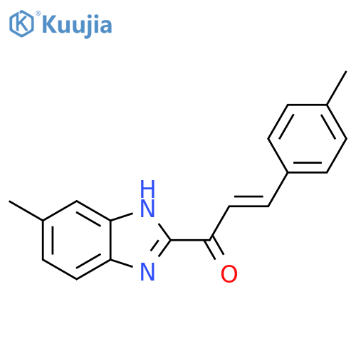 2-Propen-1-one, 1-(5-methyl-1H-benzimidazol-2-yl)-3-(4-methylphenyl)- structure