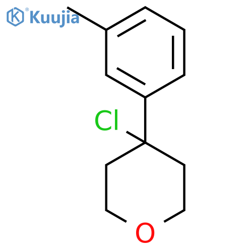 2H-Pyran, 4-chlorotetrahydro-4-(3-methylphenyl)- structure