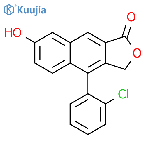 Naphtho[2,3-c]furan-1(3H)-one, 4-(2-chlorophenyl)-7-hydroxy- structure