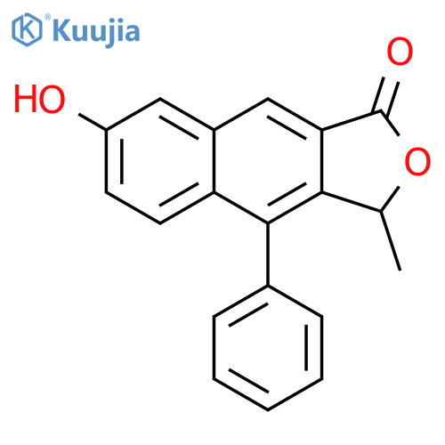 Naphtho[2,3-c]furan-1(3H)-one, 7-hydroxy-3-methyl-4-phenyl- structure
