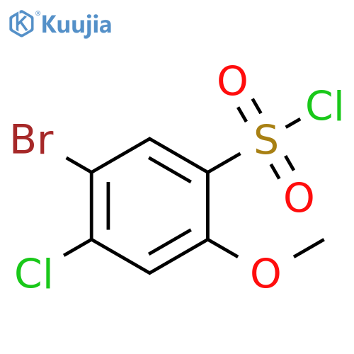 5-bromo-4-chloro-2-methoxybenzene-1-sulfonyl chloride structure