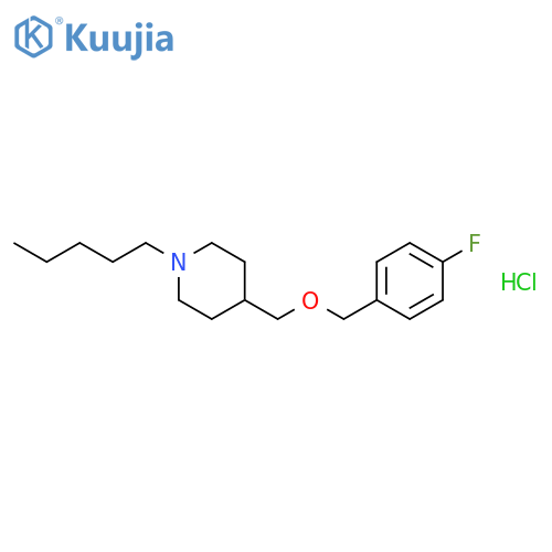Piperidine, 4-[[(4-fluorophenyl)methoxy]methyl]-1-pentyl-, hydrochloride structure