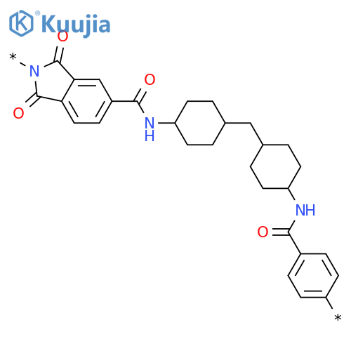 Poly[(1,3-dihydro-1,3-dioxo-2H-isoindole-2,5-diyl)carbonylimino-1,4-cyclohexanediylmethylene-1,4-cyclohexanediyliminocarbonyl-1,4-phenylene] structure