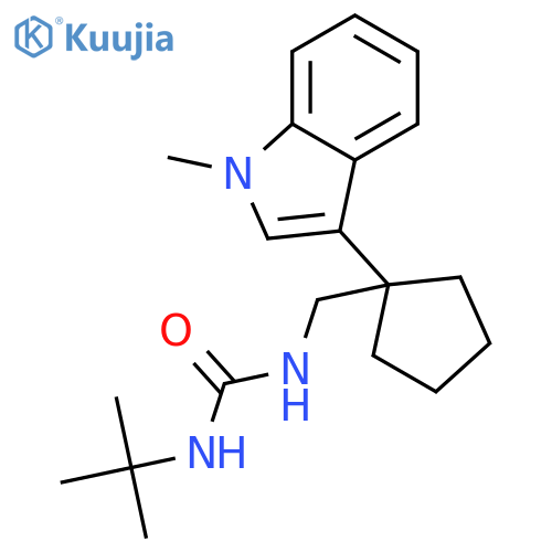 Urea,N-(1,1-dimethylethyl)-N'-[[1-(1-methyl-1H-indol-3-yl)cyclopentyl]methyl]- structure