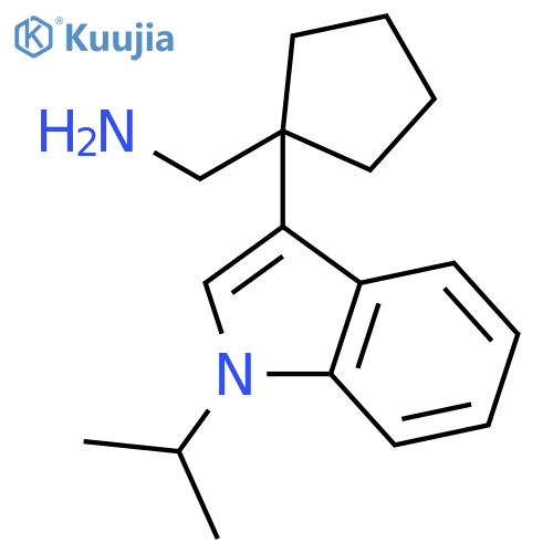 Cyclopentanemethanamine, 1-[1-(1-methylethyl)-1H-indol-3-yl]- structure