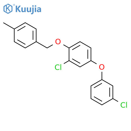 Benzene, 2-chloro-4-(3-chlorophenoxy)-1-[(4-methylphenyl)methoxy]- structure