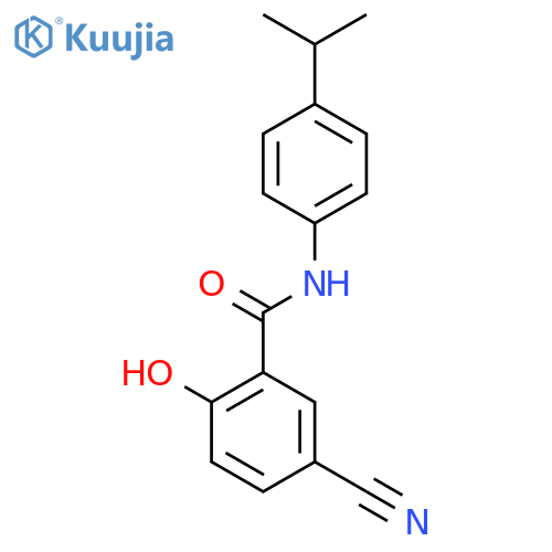 Benzamide, 5-cyano-2-hydroxy-N-[4-(1-methylethyl)phenyl]- structure