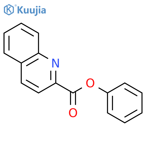 2-Quinolinecarboxylic acid, phenyl ester structure