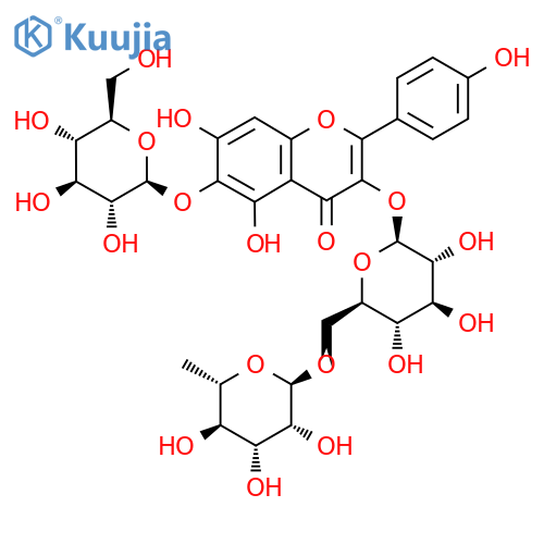 6-Hydroxykaempferol 3-Rutinoside -6-glucoside structure