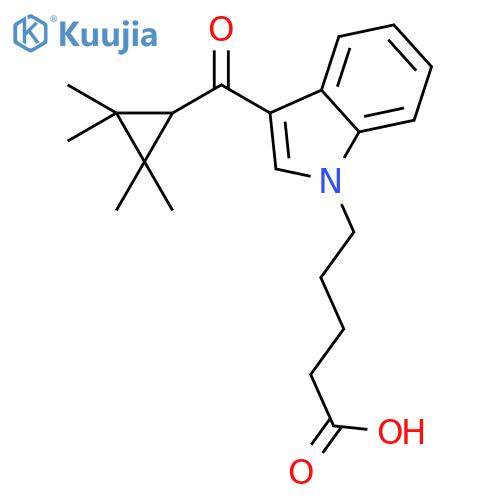 5-{3-[(2,2,3,3-tetramethylcyclopropyl)carbonyl]-1h-indol-1-yl}pen Tanoic Acid structure