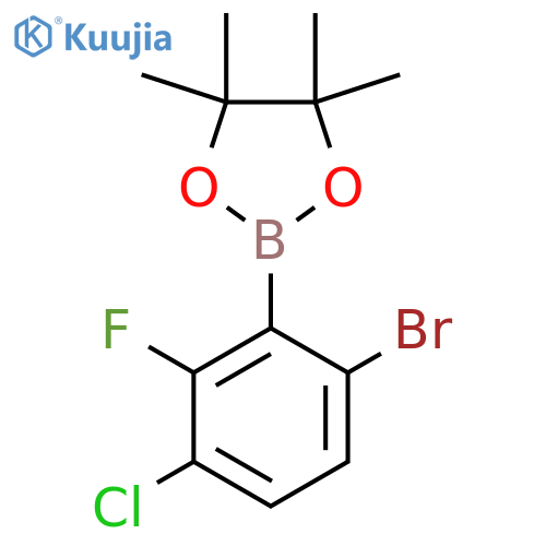 6-Bromo-3-chloro-2-fluorophenylboronic acid pinacol ester structure