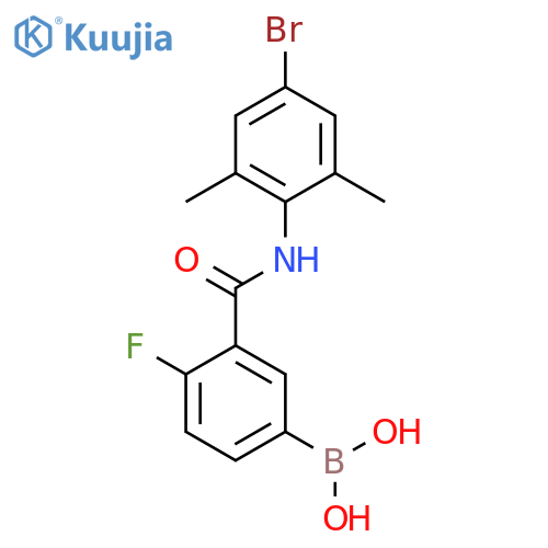 3-(4-Bromo-2,6-dimethylphenylcarbamoyl)-4-fluorophenylboronic acid structure