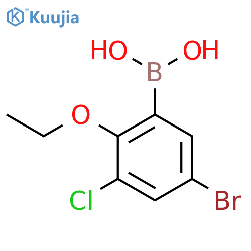 5-Bromo-3-chloro-2-ethoxyphenylboronic acid structure