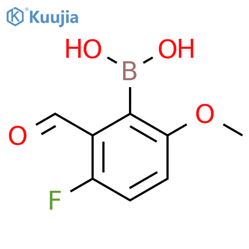 3-Fluoro-2-formyl-6-methoxyphenylboronic acid structure