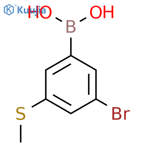 3-Bromo-5-(methylsulfanyl)phenylboronic acid structure