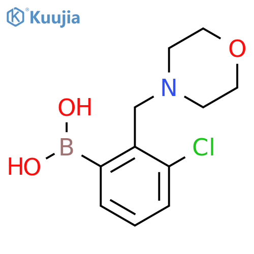 3-Chloro-2-(morpholinomethyl)phenylboronic acid structure