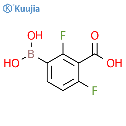 3-Carboxy-2,4-difluorophenylboronic acid structure