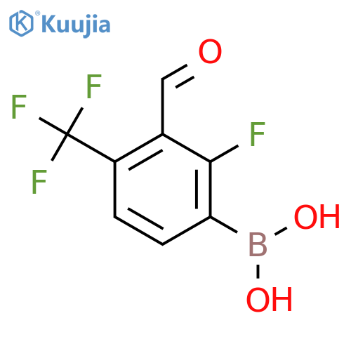 2-Fluoro-3-formyl-4-(trifluoromethyl)phenylboronic acid structure