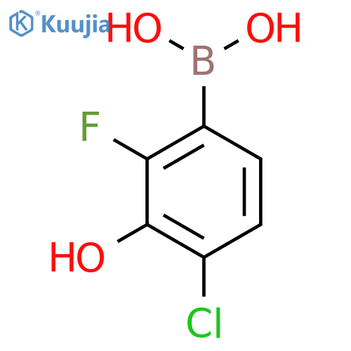 4-Chloro-2-fluoro-3-hydroxyphenylboronic acid structure
