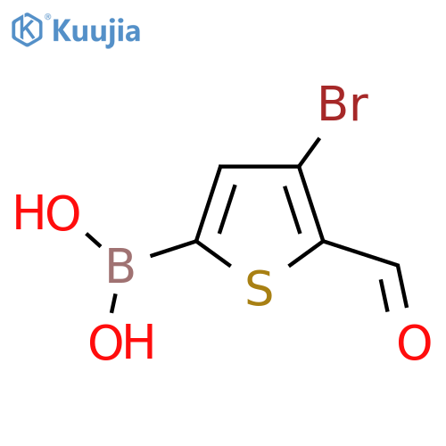 3-Bromo-2-formylthiophene-5-boronic acid structure