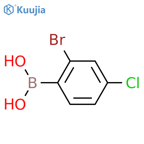 (2-Bromo-4-chlorophenyl)boronic acid structure