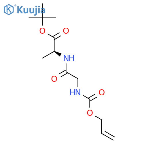 L-Alanine, N-[N-[(2-propenyloxy)carbonyl]glycyl]-, 1,1-dimethylethyl ester structure