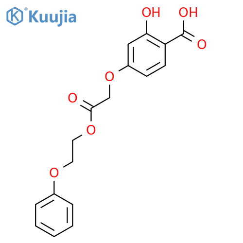 Benzoic acid, 2-hydroxy-4-[2-oxo-2-(2-phenoxyethoxy)ethoxy]- structure