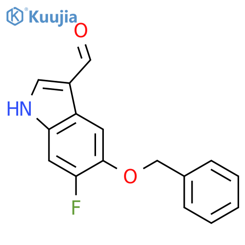 1H-Indole-3-carboxaldehyde, 6-fluoro-5-(phenylmethoxy)- structure