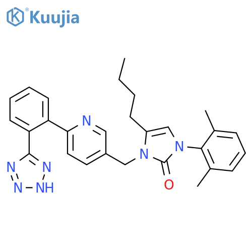 2H-Imidazol-2-one,4-butyl-1-(2,6-dimethylphenyl)-1,3-dihydro-3-[[6-[2-(2H-tetrazol-5-yl)phenyl]-3-pyridinyl]methyl]- structure