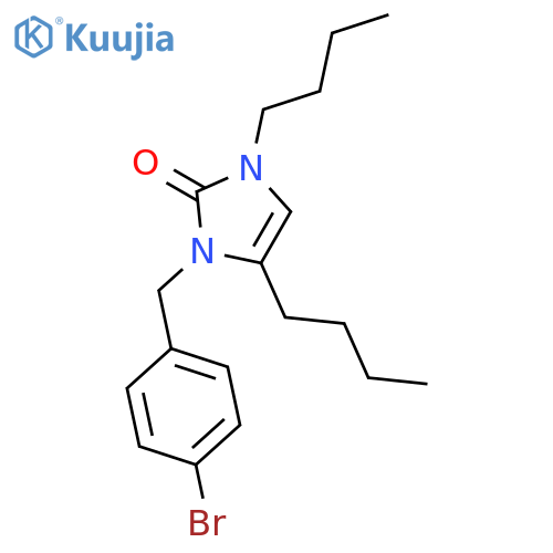 2H-IMIDAZOL-2-ONE, 3-[(4-BROMOPHENYL)METHYL]-1,4-DIBUTYL-1,3-DIHYDRO- structure