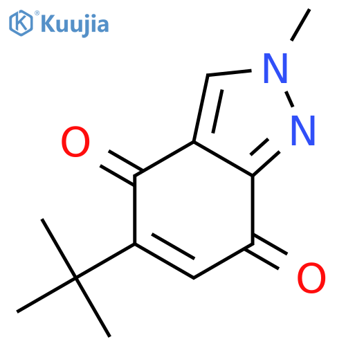 2H-Indazole-4,7-dione, 5-(1,1-dimethylethyl)-2-methyl- structure
