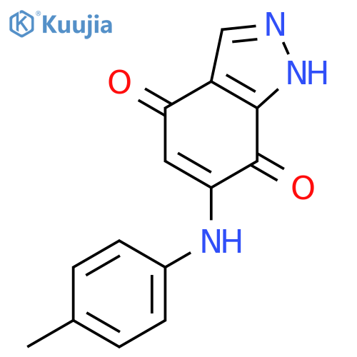 2H-INDAZOLE-4,7-DIONE, 6-[(4-METHYLPHENYL)AMINO]- structure