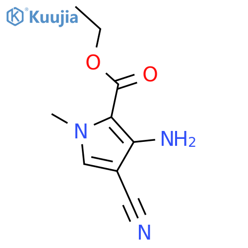 Ethyl 3-Amino-4-cyano-1-methyl-1H-pyrrole-2-carboxylate structure