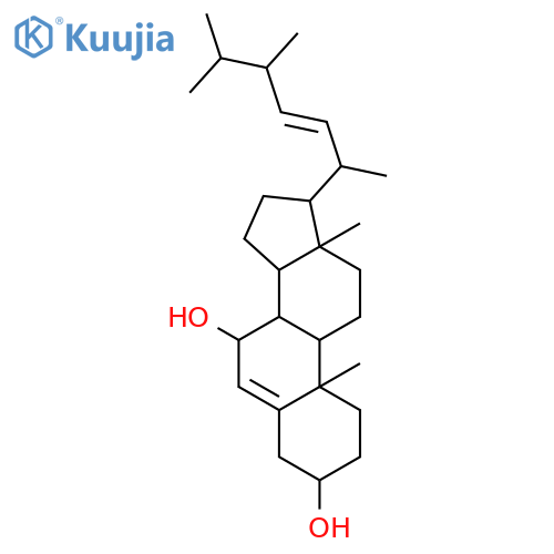 (3beta,7alpha,24R)-Ergosta-5,22-diene-3,7-diol structure
