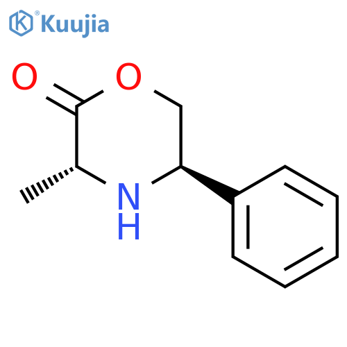 2-Morpholinone, 3-methyl-5-phenyl-, (3R-trans)- structure