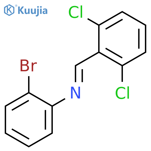 Benzenamine, 2-bromo-N-[(2,6-dichlorophenyl)methylene]- structure