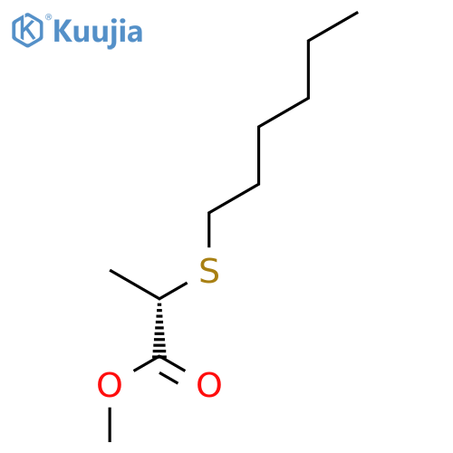 Propanoic acid, 2-(hexylthio)-, methyl ester, (S)- structure