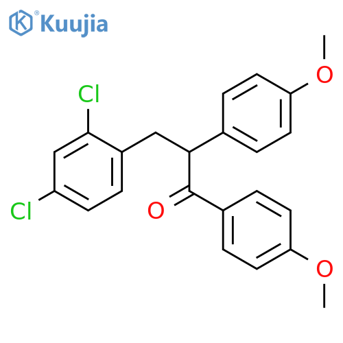 1-Propanone, 3-(2,4-dichlorophenyl)-1,2-bis(4-methoxyphenyl)-, (±)- structure
