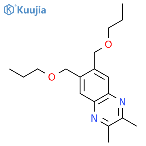 Quinoxaline, 2,3-dimethyl-6,7-bis(propoxymethyl)- structure