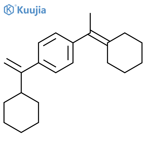 Benzene, 1-(1-cyclohexylethenyl)-4-(1-cyclohexylideneethyl)- structure