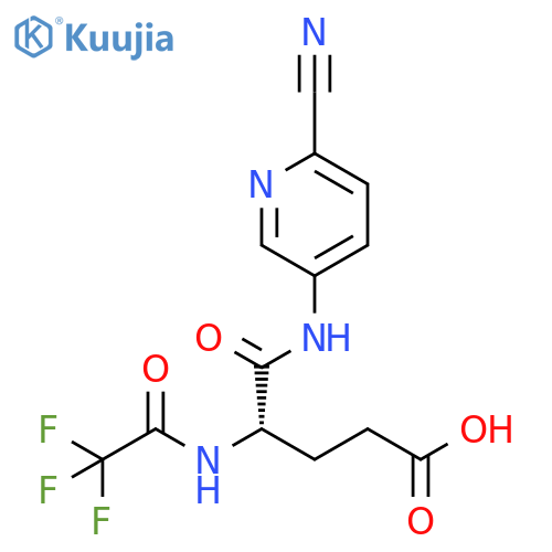 Pentanoic acid, 5-[(6-cyano-3-pyridinyl)amino]-5-oxo-4-[(trifluoroacetyl)amino]-, (4S)- (9CI) structure