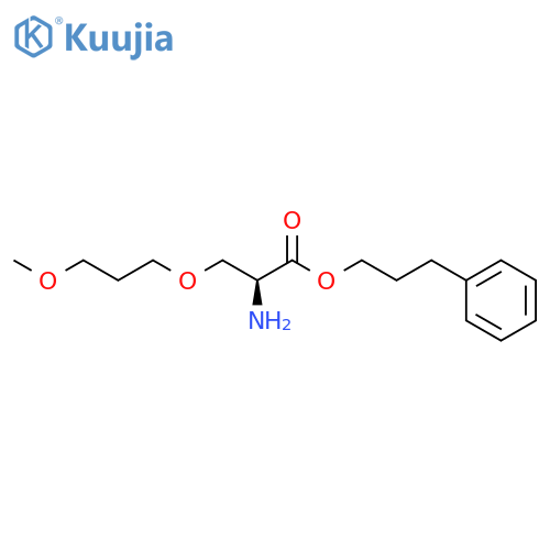 L-Serine, O-(3-methoxypropyl)-, 3-phenylpropyl ester structure