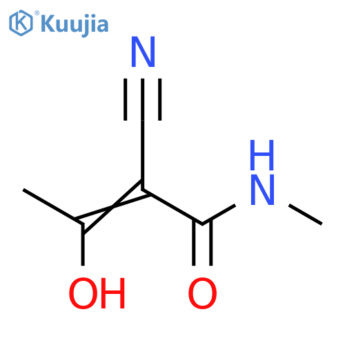 2-Butenamide,2-cyano-3-hydroxy-N-methyl- structure