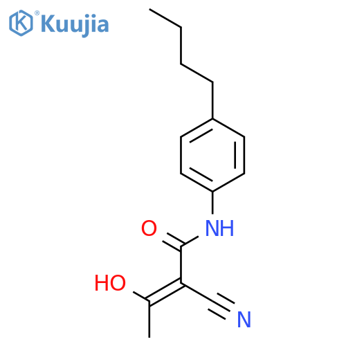 2-Butenamide, N-(4-butylphenyl)-2-cyano-3-hydroxy- structure