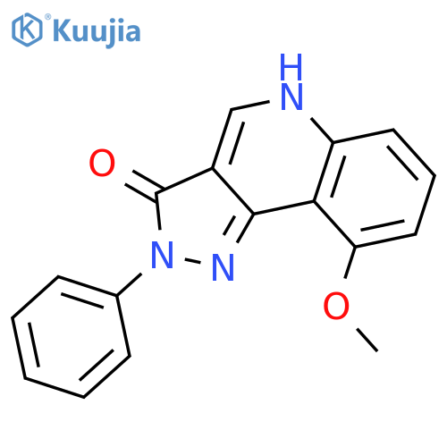 3H-Pyrazolo[4,3-c]quinolin-3-one, 2,5-dihydro-9-methoxy-2-phenyl- structure
