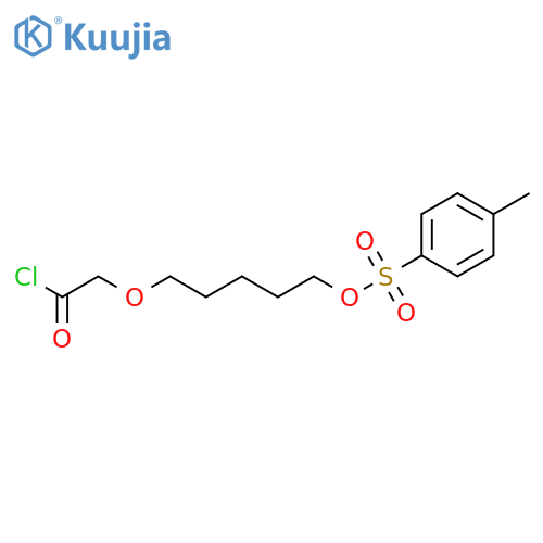 Acetyl chloride, [[5-[[(4-methylphenyl)sulfonyl]oxy]pentyl]oxy]- structure