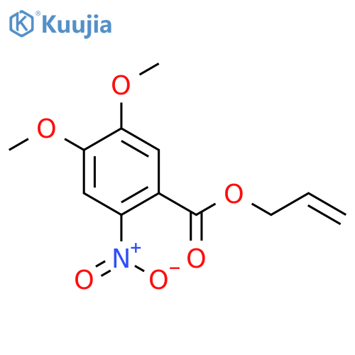 Benzoic acid, 4,5-dimethoxy-2-nitro-, 2-propenyl ester structure