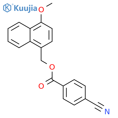 Benzoic acid, 4-cyano-, (4-methoxy-1-naphthalenyl)methyl ester structure