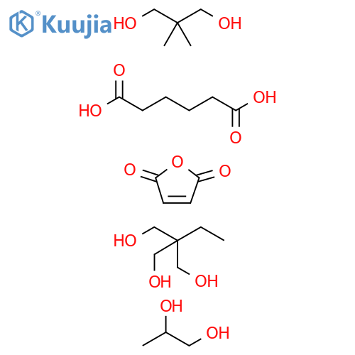 Hexanedioicacid,polymerwith2,2-dimethyl-1,3-propanediol,2-ethyl-2-(hydroxymethyl)-1,3-propanediol,2,5-furandioneand1,2-propanediol structure